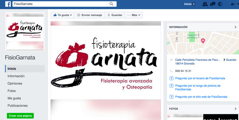 Fisioterapia Garnata en Facebook